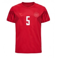 Camiseta Dinamarca Joakim Maehle #5 Primera Equipación Replica Mundial 2022 mangas cortas
